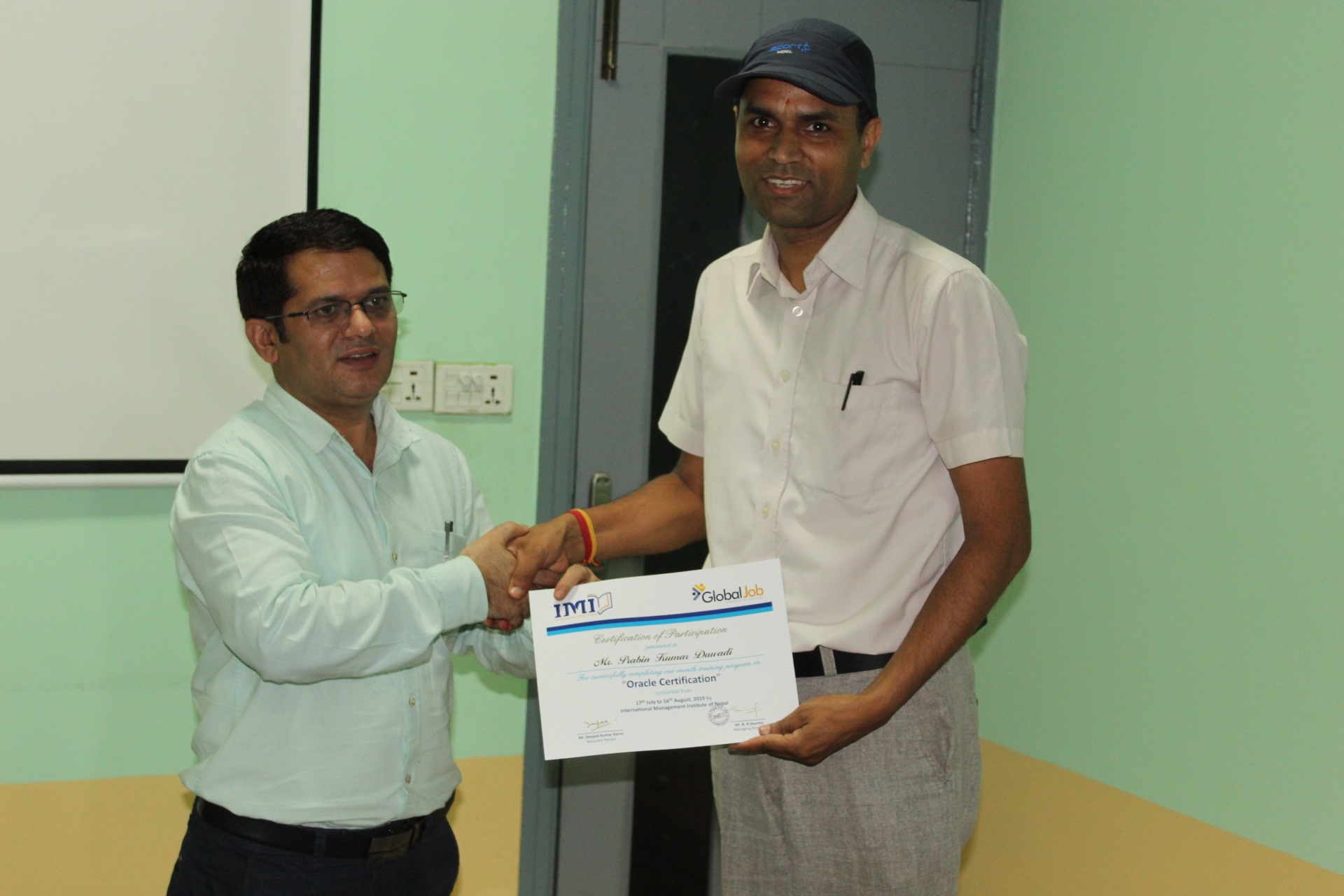 Oracle Certificate training exclusively organized for NTC