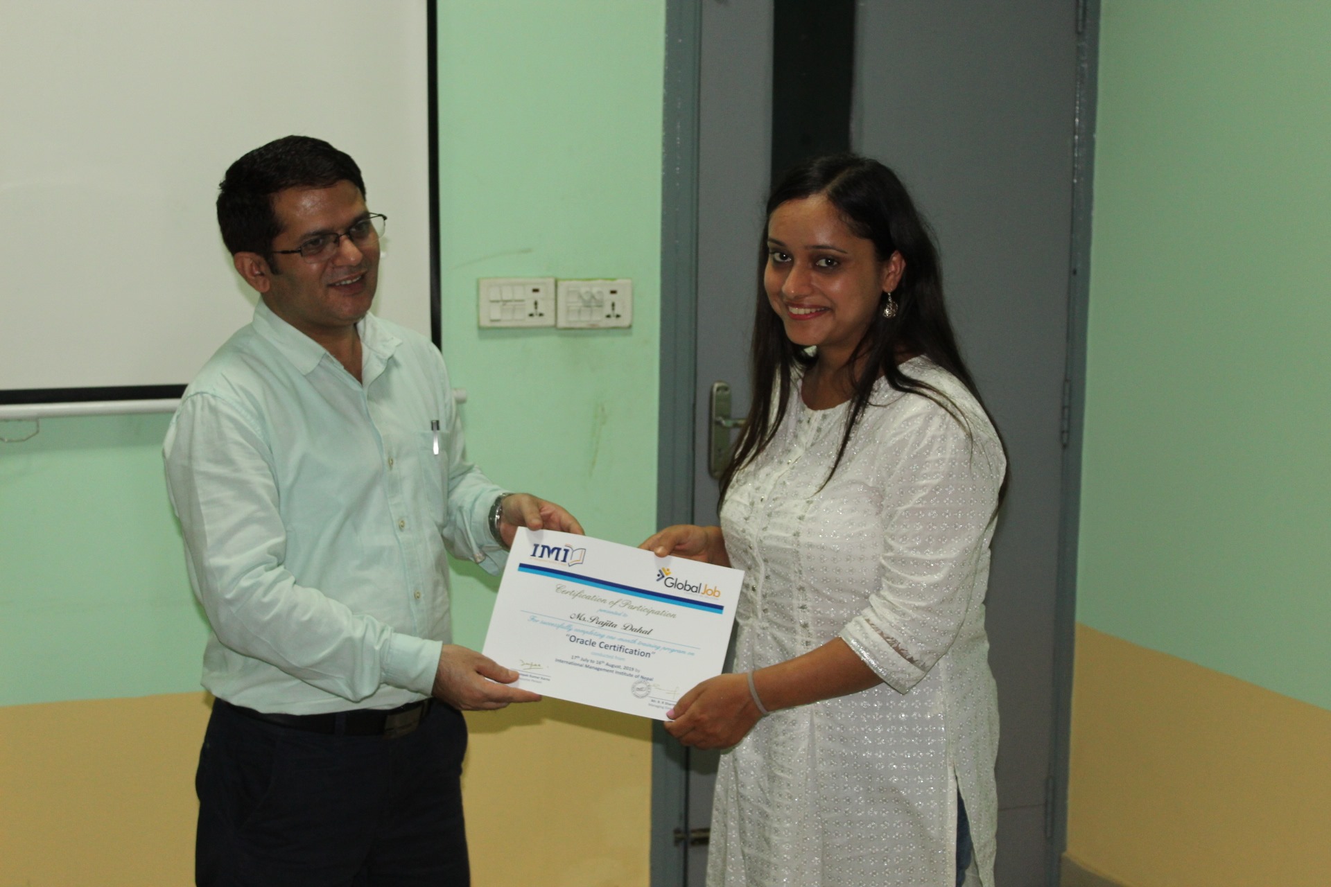 Oracle Certificate training exclusively organized for NTC