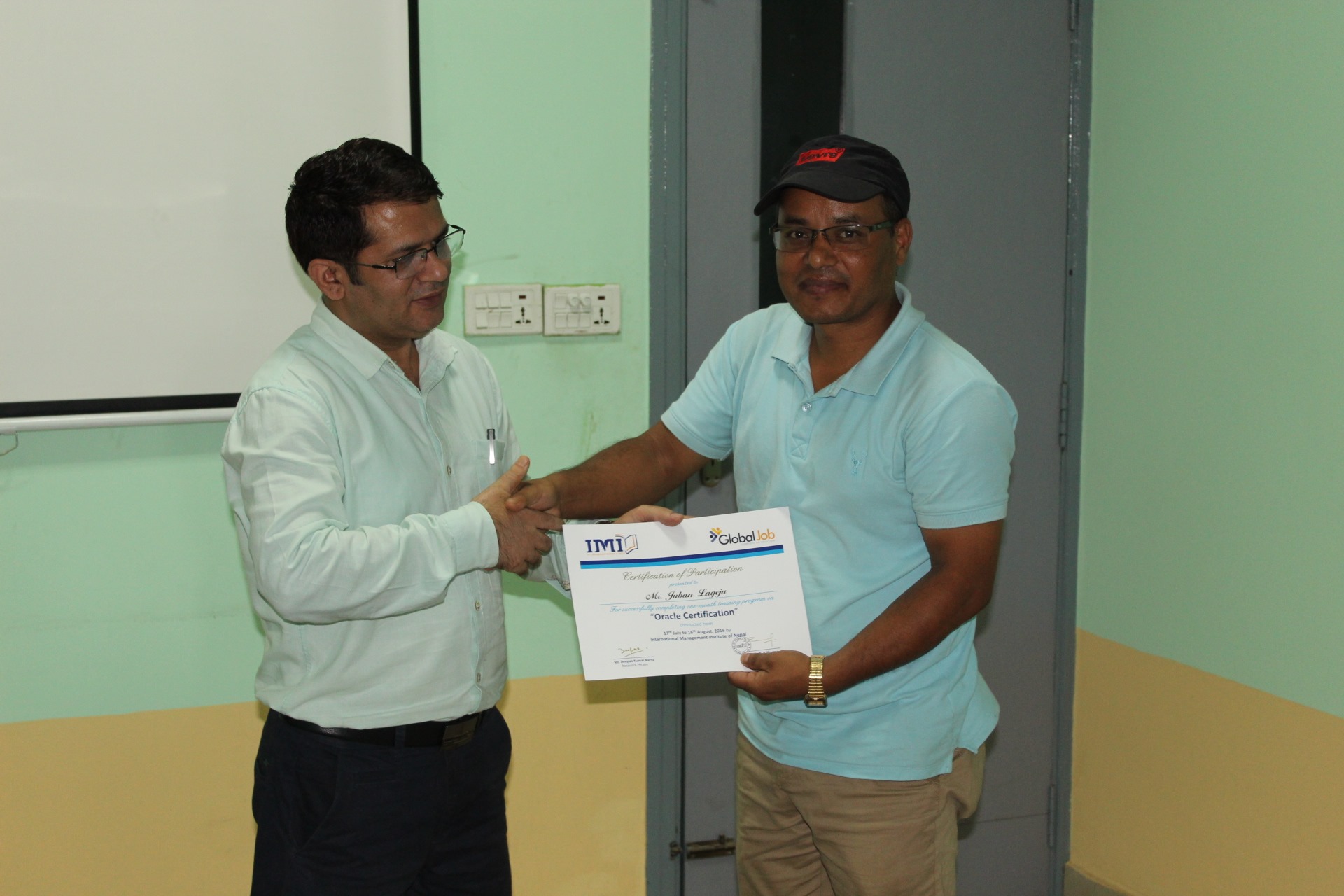 Oracle Certificate training exclusively organized for NTC