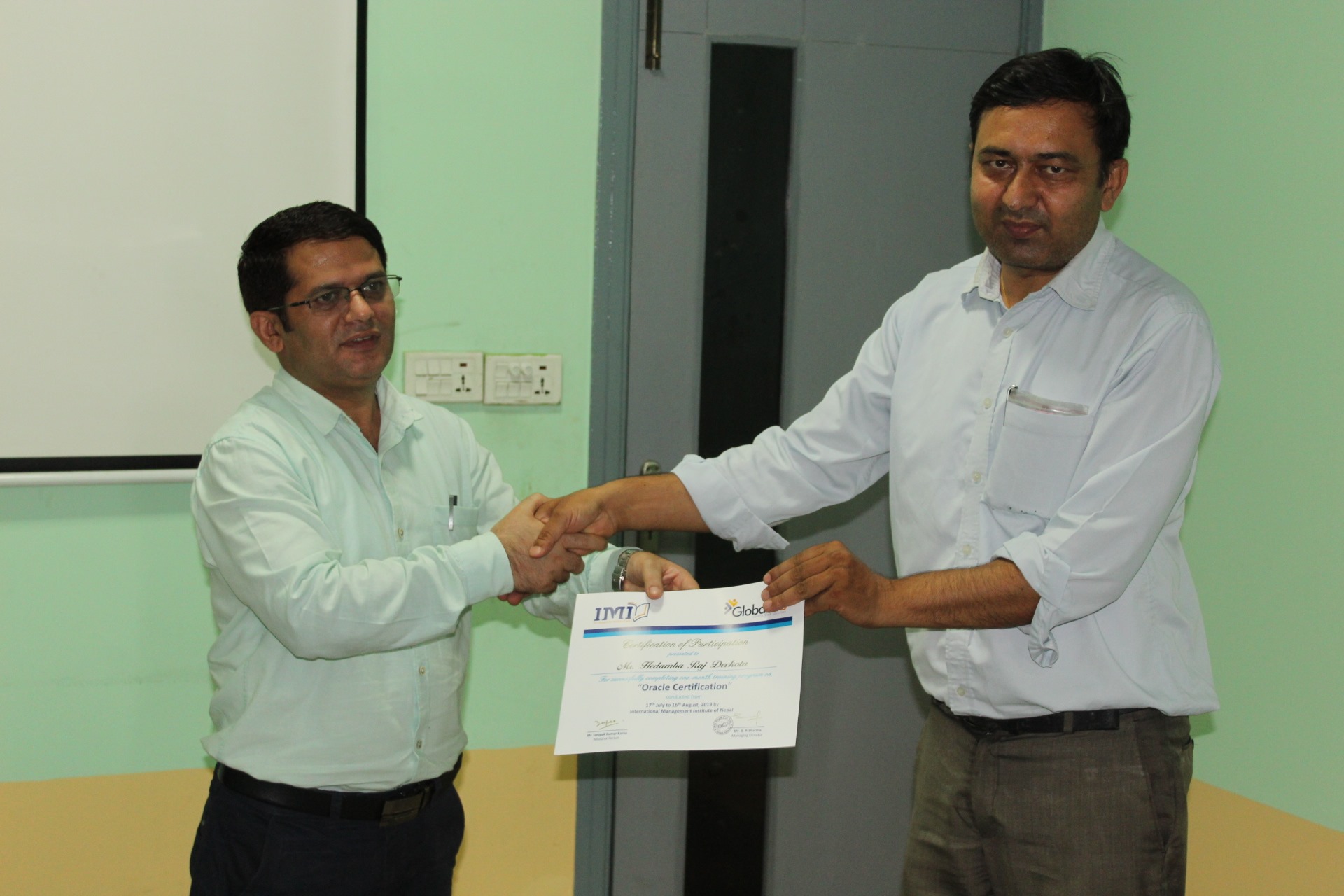 Oracle Certificate training exclusively organized for NTC