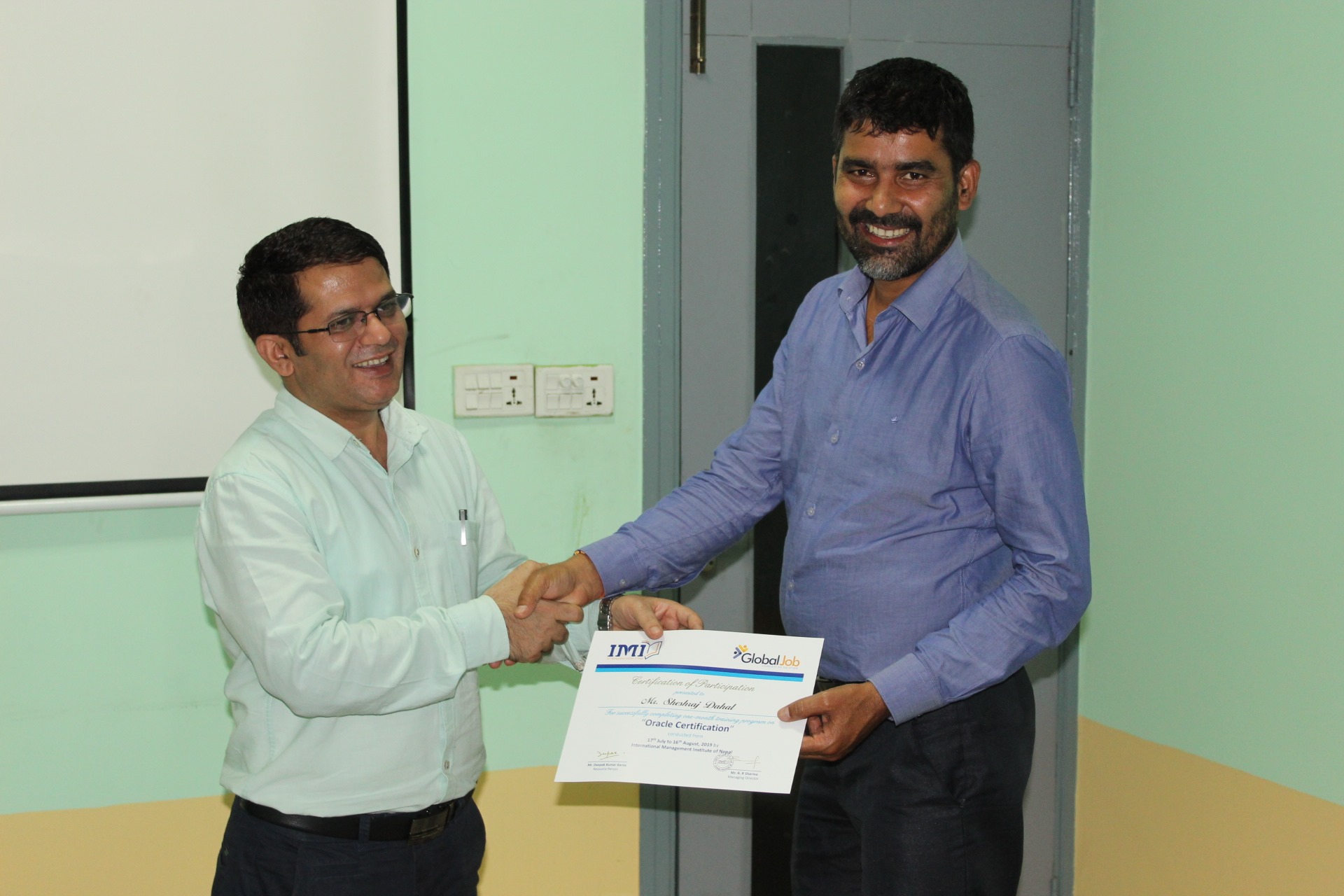 Oracle Certificate training exclusively organized for NTC